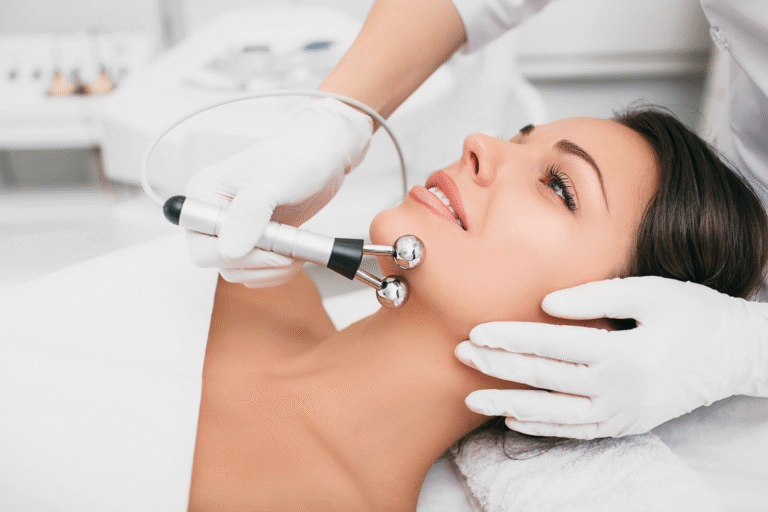 Microneedling and Radio Frequency facial treatment for skin tightening at iOnyx Medspa Merritt Island