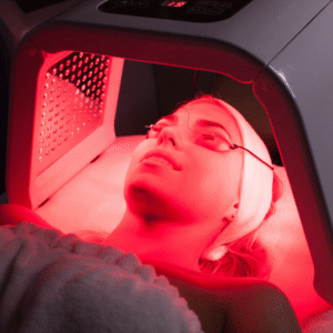 LED light therapy add-on for face, hands, or feet at iOnyx Medspa Merritt Island for skin rejuvenation, pain relief, and healing