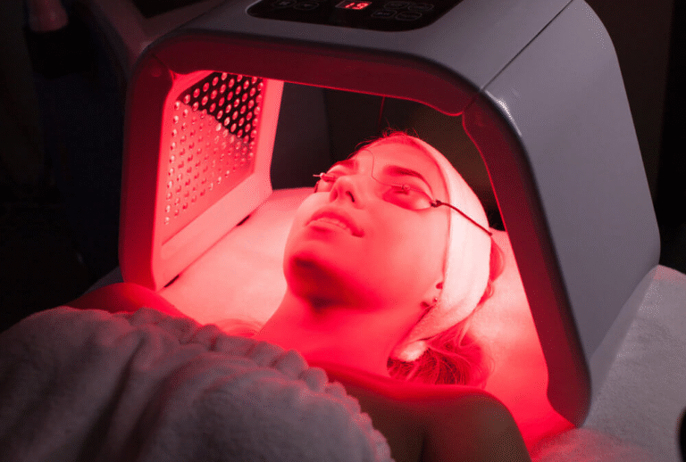LED light therapy add-on for face, hands, or feet at iOnyx Medspa Merritt Island for skin rejuvenation, pain relief, and healing