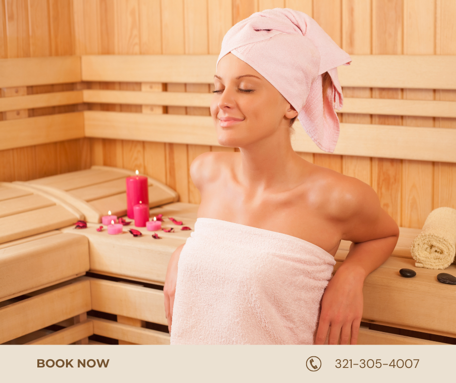 Infrared sauna session at iOnyx Medspa Merritt Island to activate metabolism, burn calories, and enhance wellness